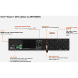 Vertiv Liebert GXT5 Lithium-Ion N Online UPS 1500VA/1350W 120V Tower/Rack UPS — GXT5LI-1500LVRT2UXLN