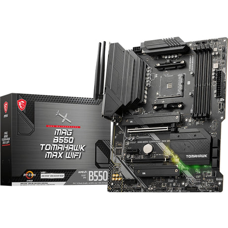 MSI MAG B550 TOMAHAWK MAX WIFI Desktop Motherboard - AMD B550 Chipset - Socket AM4 - ATX — B550TMHWKMWI