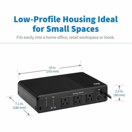 Eaton Tripp Lite Series 350VA 210W 120V Standby UPS - 3 NEMA 5-15R Outlets (Surge + Battery Backup), 5-15P Plug, Desktop — BC350R