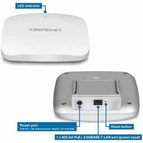 TRENDnet TEW-925DAP Dual Band Wi-Fi 6 IEEE 802.11 a/b/g/n/ac/ax 5.27 Gbit/s Wireless Access Point - TAA Compliant — TEW-925DAP