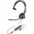 Poly Blackwire 3315 Monaural USB-C Headset +3.5mm Plug +USB-C/A Adapter — 8X217AA