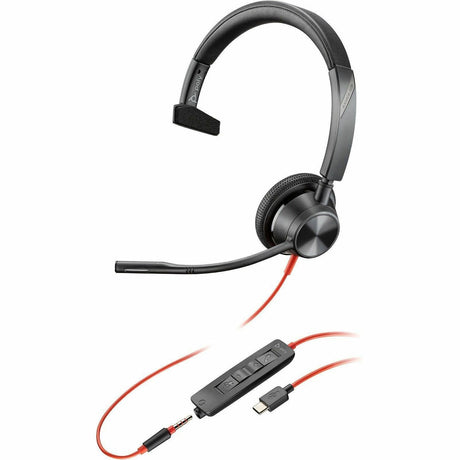 Poly Blackwire 3315 Monaural USB-C Headset +3.5mm Plug +USB-C/A Adapter — 8X217AA