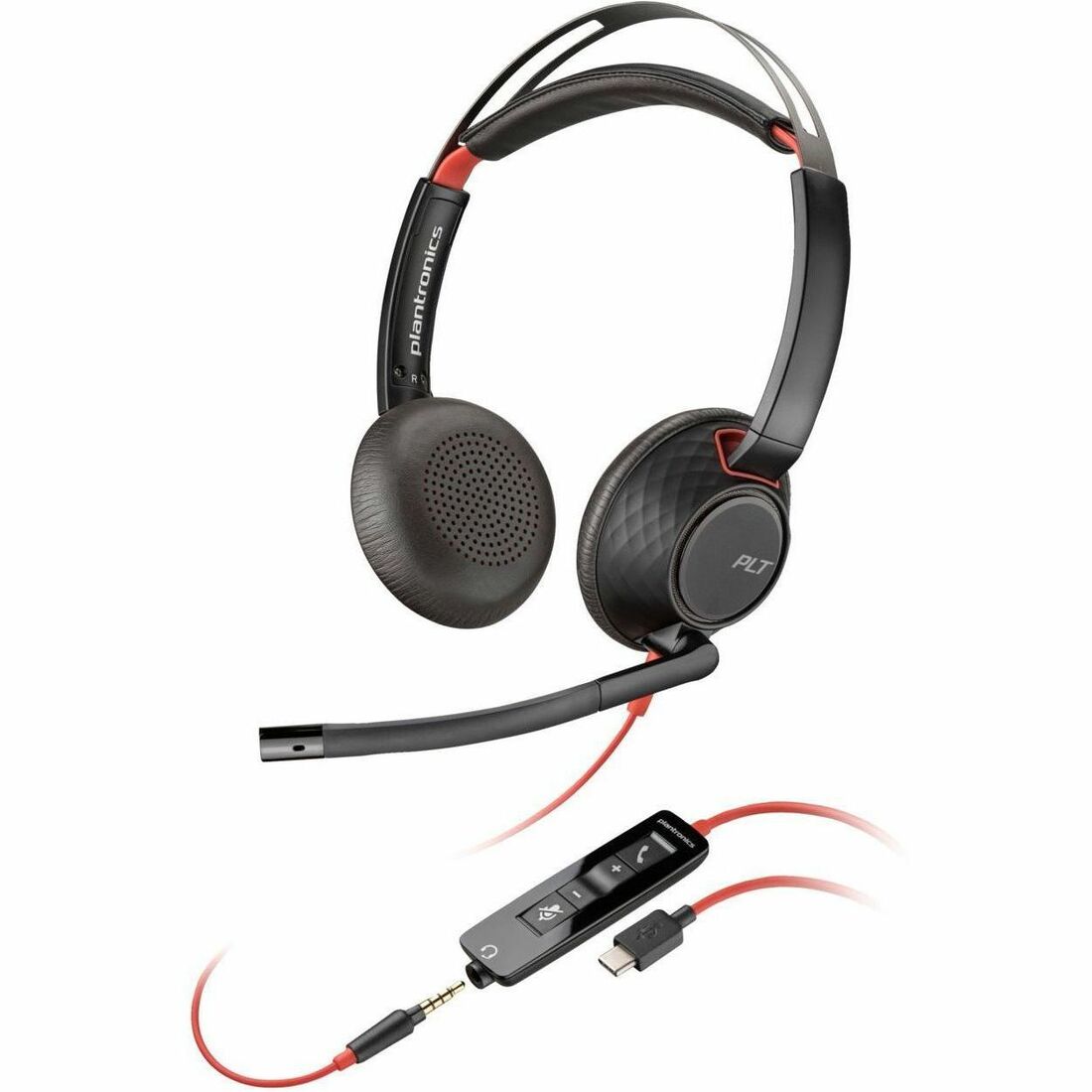 Poly Blackwire 5220 Headset +Inline Cable +USB-C/A Adapter TAA — 8M3W5AA#ABA
