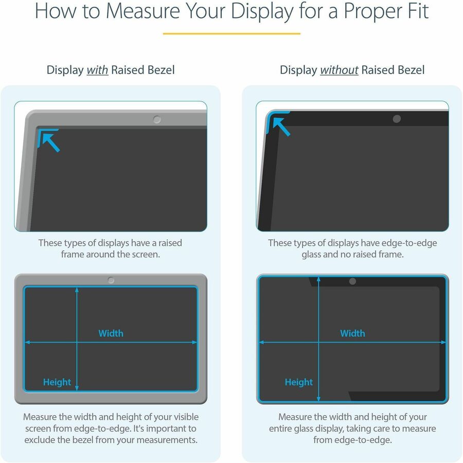 StarTech.com 17.3-inch 16:9 Laptop Privacy Filter, Anti-Glare Privacy Screen w/51% Blue Light Reduction, +/- 30&deg; View Angle, Matte/Glossy — 173L-PRIVACY-SCREEN