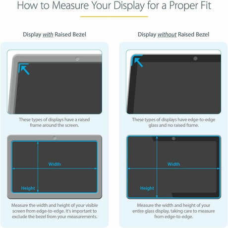 StarTech.com 17.3-inch 16:9 Laptop Privacy Filter, Anti-Glare Privacy Screen w/51% Blue Light Reduction, +/- 30&deg; View Angle, Matte/Glossy — 173L-PRIVACY-SCREEN