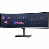 Lenovo ThinkVision P49W-30 49" Class Dual Quad HD (DQHD) Curved Screen LED Monitor - 32:9 - Raven Black — 63DBRAR1US
