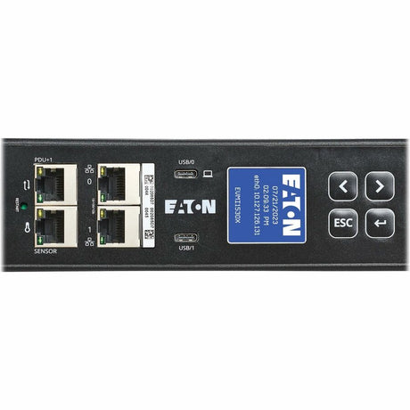 Eaton 3-Phase Metered Input Rack PDU G4, 208V, 42 Outlets, 24A, 8.6kW, L15-30 Input, 10 ft. Cord, 0U Vertical — EVMI1530X