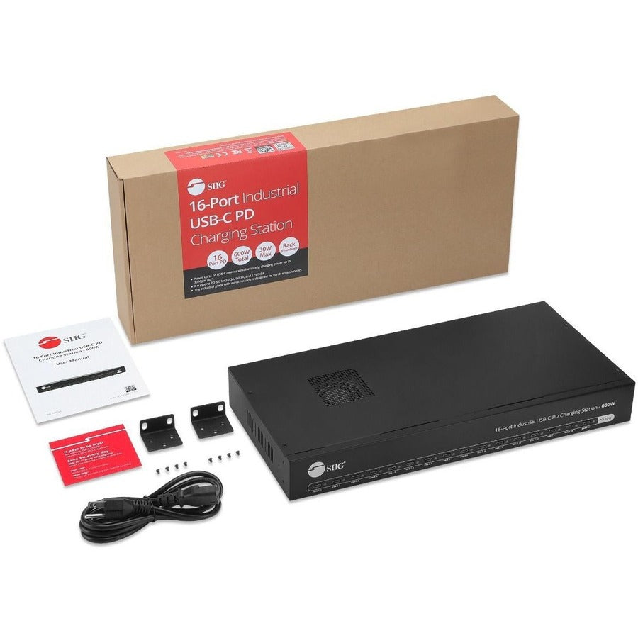 16-Port Industrial USB-C PD Charging Station - 600W — ID-US0A11-S1