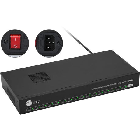 16-Port Industrial USB-C PD Charging Station - 600W — ID-US0A11-S1