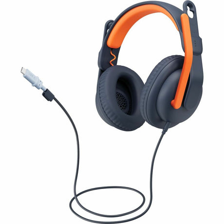 Logitech Zone Learn Wired Headset with Microphone for Learners, Comfortable and Adjustable Fit for Kids, USB C — 981-001383