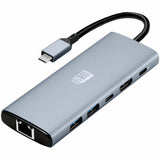 Adesso AUH-4035 7 in 1 Docking Station, Supports USB C to x1 4K HDMI, 3x USB-A 3.2, 1x PD, 1x Micro SD, 1x SD Card — AUH-4035