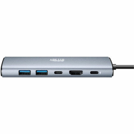 Adesso AUH-4035 7 in 1 Docking Station, Supports USB C to x1 4K HDMI, 3x USB-A 3.2, 1x PD, 1x Micro SD, 1x SD Card — AUH-4035