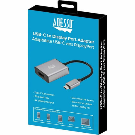 Adesso AUH-4035 7 in 1 Docking Station, Supports USB C to x1 4K HDMI, 3x USB-A 3.2, 1x PD, 1x Micro SD, 1x SD Card — AUH-4035