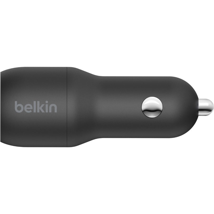 Belkin BoostCharge Dual USB-A Car Charger 24W (USB-A to Lightning Cable included) — CCD001bt1MBK