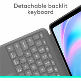 Logitech Combo Touch iPad Air 13-inch (M2 & M3)(2024 & 2025) Keyboard Case - Detachable backlit keyboard, Oxford Grey — 920-012608