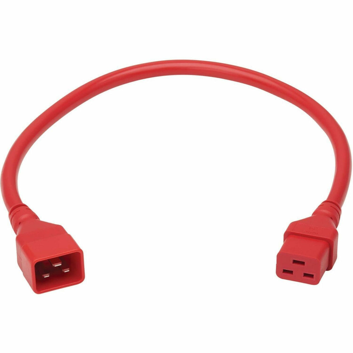Eaton Tripp Lite Series Power Extension Cord, C20 to C19 - Heavy-Duty, 20A, 250V, 12 AWG, 2 ft. (0.6 m), Red — P036-002-ARD