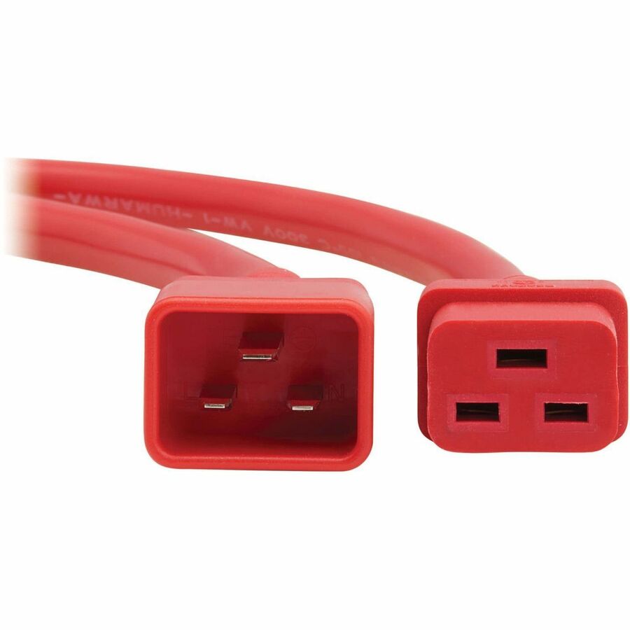 Eaton Tripp Lite Series Power Extension Cord, C20 to C19 - Heavy-Duty, 20A, 250V, 12 AWG, 2 ft. (0.6 m), Red — P036-002-ARD