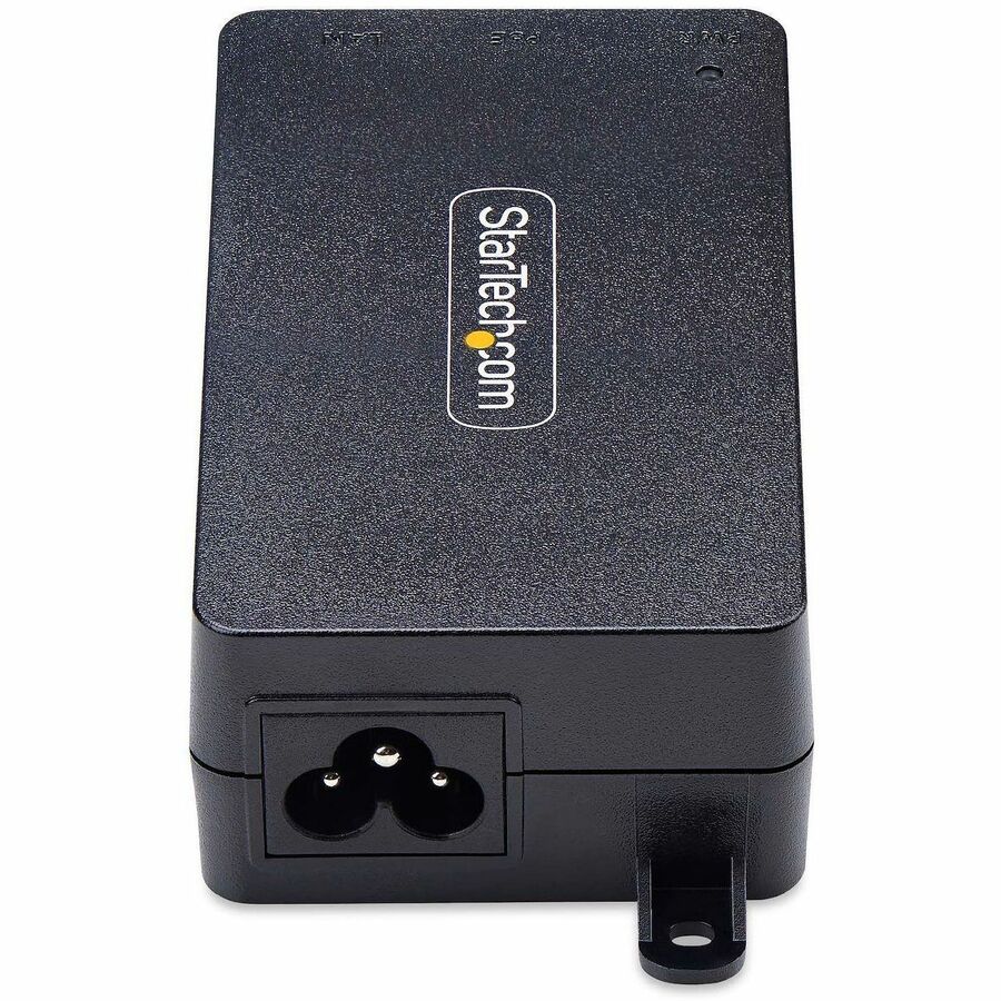 StarTech.com 1-Port 2.5GbE PoE+ Injector, Multi-Gigabit 10M/100M/1G/2.5G Ethernet, Midspan PoE/PoE+ (802.3af/802.3at), 30W, Unmanaged — AF212C-POE-INJECTOR