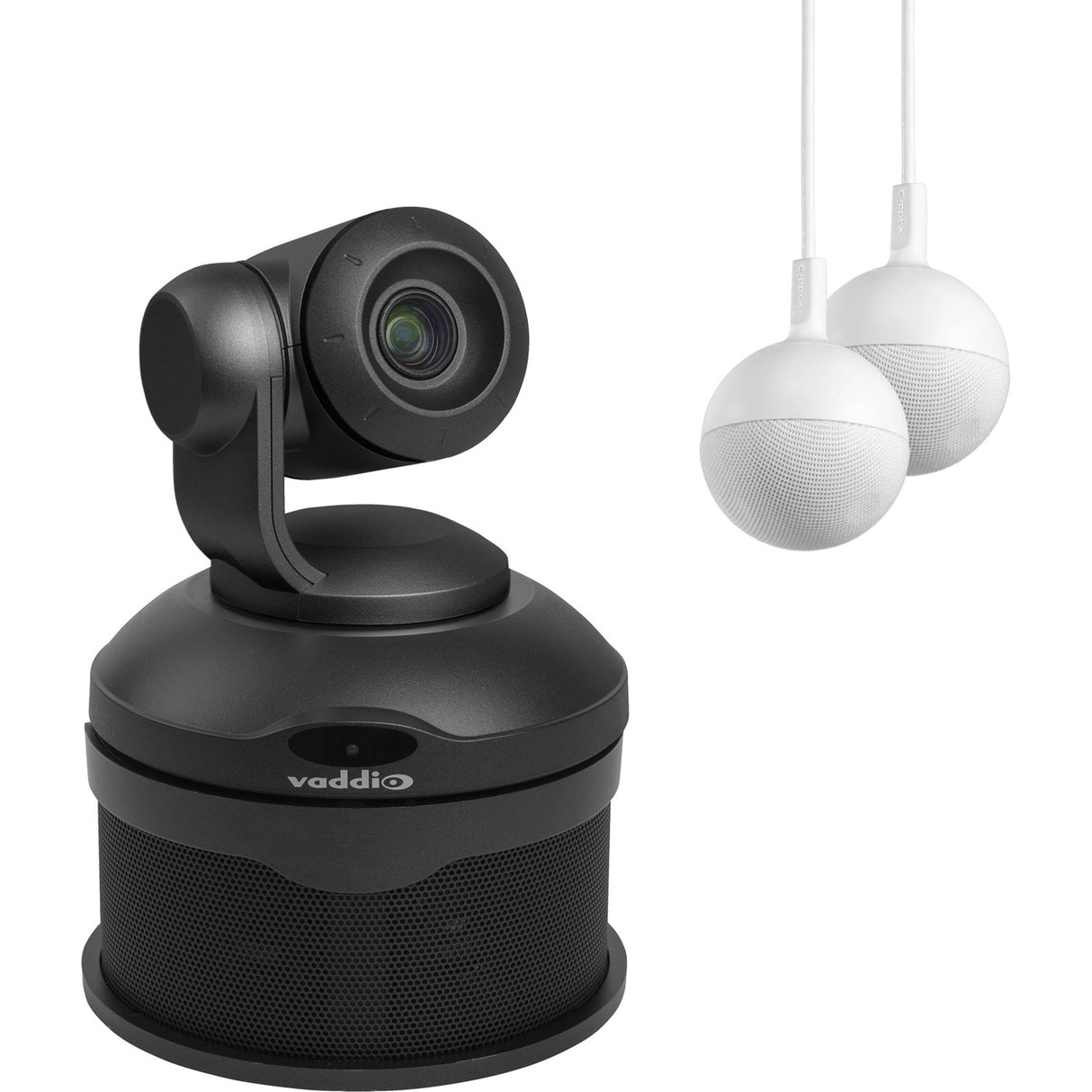 Vaddio ConferenceSHOT AV HD Conference Room System - PTZ Camera, Speaker, and Two CeilingMIC Microphones - Black — 999-99950-200B