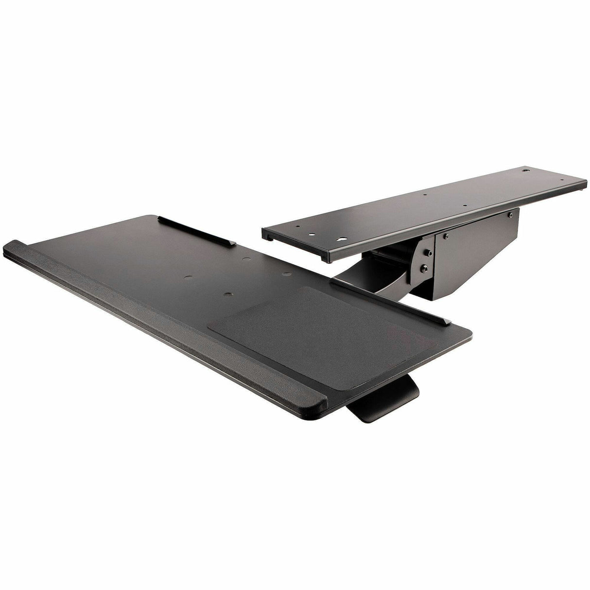 StarTech.com Under Desk Keyboard Tray, Height Adjustable Keyboard and Mouse Tray (10" x 26"), Ergonomic Computer Keyboard Tray w/Mouse Pad — KBTRAYADJ2