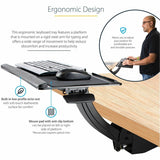 StarTech.com Under Desk Keyboard Tray, Height Adjustable Keyboard and Mouse Tray (10" x 26"), Ergonomic Computer Keyboard Tray w/Mouse Pad — KBTRAYADJ2