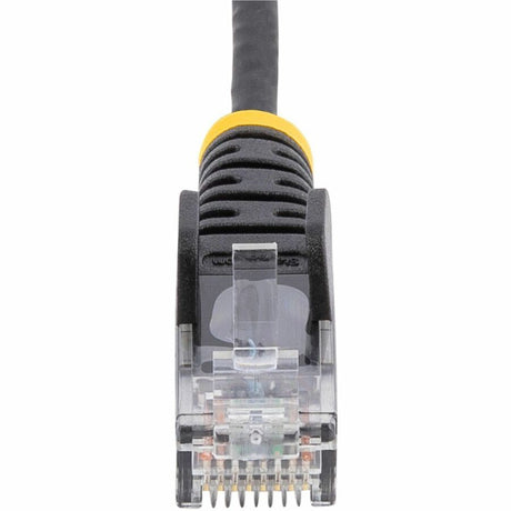 StarTech.com 25ft Black Slim CAT6 Ethernet Cable, Slim Snagless RJ45, UTP, LSZH, 28AWG Bare Copper, Slim Network Patch Cord, Fluke Tested — N6PAT25BLKS