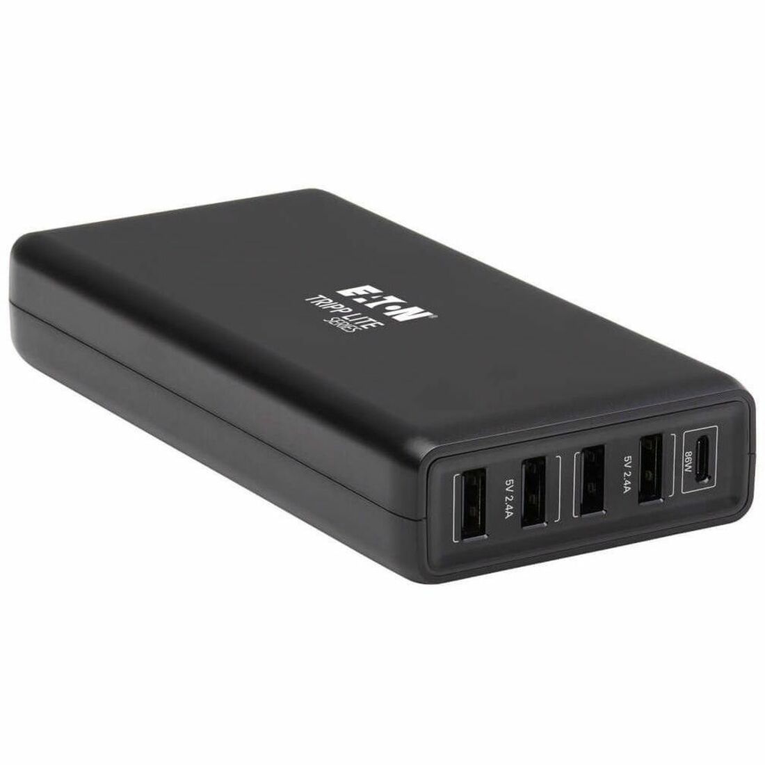 Eaton Tripp Lite Series USB-IF Certified Multi-Device USB Charger, 110W Total, 1x USB-C PD 3.0 PD port (86W) and 4x USB-A Auto-sensing ports — U280-005-WS4C1