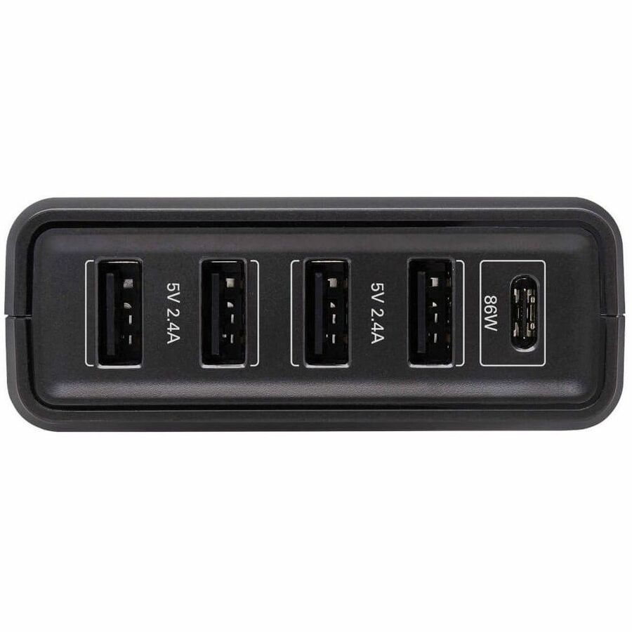 Eaton Tripp Lite Series USB-IF Certified Multi-Device USB Charger, 110W Total, 1x USB-C PD 3.0 PD port (86W) and 4x USB-A Auto-sensing ports — U280-005-WS4C1
