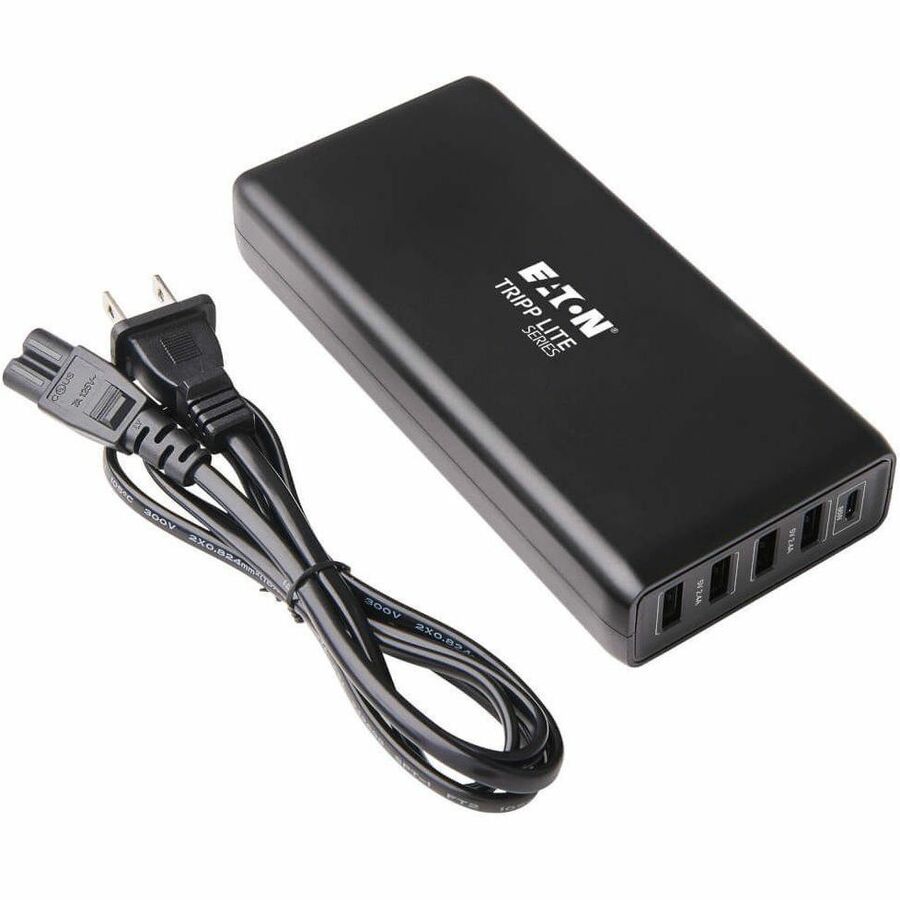 Eaton Tripp Lite Series USB-IF Certified Multi-Device USB Charger, 110W Total, 1x USB-C PD 3.0 PD port (86W) and 4x USB-A Auto-sensing ports — U280-005-WS4C1