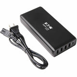 Eaton Tripp Lite Series USB-IF Certified Multi-Device USB Charger, 110W Total, 1x USB-C PD 3.0 PD port (86W) and 4x USB-A Auto-sensing ports — U280-005-WS4C1