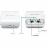 TRENDnet 10dBi Wireless N300 Outdoor PoE Access Point; TEW-740APBO; Point-to-Point (2.4 GHz); Multiple SSID; AP; WDS; Client Bridge; WISP; IPX6 Rated Housing; Built-in 10 dBi Directional Antenna — TEW-740APBO