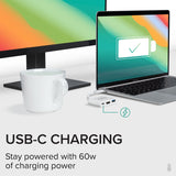 Plugable USB C to HDMI Multiport Adapter, 3-in-1 USB C Hub with 4K HDMI Output, USB 3.0 and USB-C Charging Port — USBC-MD103