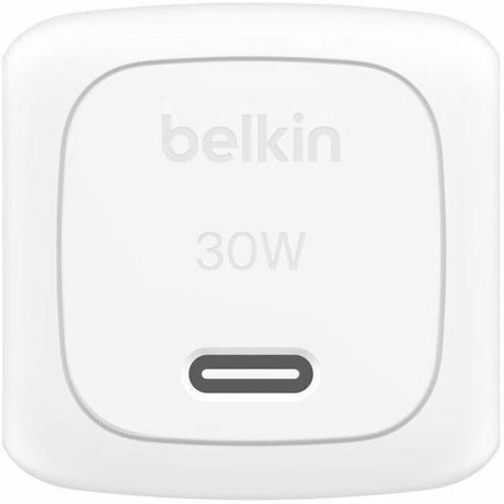 Belkin 30W Portable USB-C Wall Charger - 1xUSB-C (30W) - Fast Charge - Power Adapter w/ USB-C to USB-C Cable - White — WCA008dq1MWH-B6