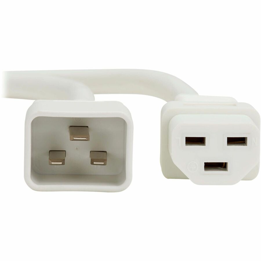 Eaton Tripp Lite Series Power Cord, C20 to C21 - Heavy-Duty, 20A, 250V, 12 AWG, 2 ft. (0.6 m), White — P035-002-AWH