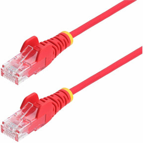 StarTech.com 15ft Red Slim CAT6 Ethernet Cable, Slim Snagless RJ45, UTP, LSZH, 28AWG Bare Copper, Slim Network Patch Cord, Fluke Tested — N6PAT15RDS