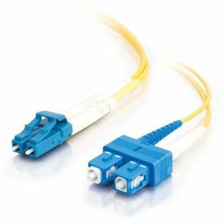 C2G 16.4ft (5m) LC-SC 9/125 OS2 Duplex Single-Mode PVC Fiber Optic Cable - Yellow — 28950