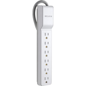 Belkin 6 Outlet Power Strip Surge Protector with 6ft Power Cord - 720 Joules - White — BE106000-06-CM