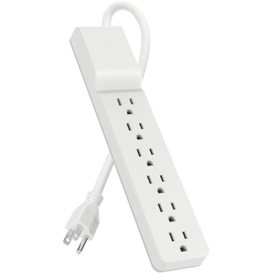 Belkin 6 Outlet Power Strip Surge Protector with 6ft Power Cord - 720 Joules - White — BE106000-06-CM