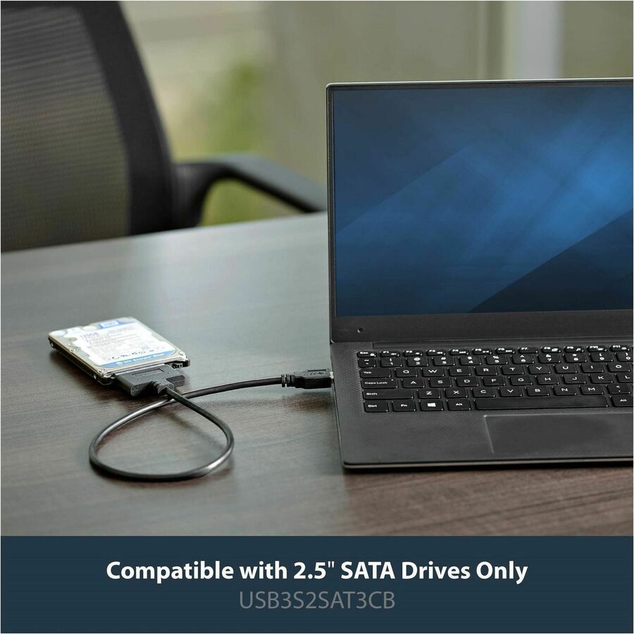 StarTech.com USB 3.0 to 2.5" SATA III Hard Drive Adapter Cable w/ UASP - SATA to USB 3.0 Converter for SSD / HDD — USB3S2SAT3CB