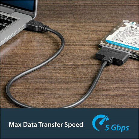 StarTech.com USB 3.0 to 2.5" SATA III Hard Drive Adapter Cable w/ UASP - SATA to USB 3.0 Converter for SSD / HDD — USB3S2SAT3CB