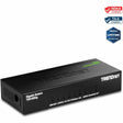 TRENDnet 8-Port Mini Gigabit Switch, TEG-S80g, GREENnet Technology, NDAA + TAA Compliant, Desktop Metal Ethernet Network Switch, 8 x Gigabit Ports, Fanless, Lifetime Protection, Black — TEG-S80G