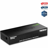 TRENDnet 8-Port Mini Gigabit Switch, TEG-S80g, GREENnet Technology, NDAA + TAA Compliant, Desktop Metal Ethernet Network Switch, 8 x Gigabit Ports, Fanless, Lifetime Protection, Black — TEG-S80G