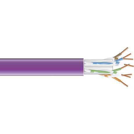 Black Box CAT6 550-MHz Solid Bulk Cable UTP CMR PVC Purple 1000FT Pull-Box — EYN864A-PB-1000
