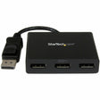 StarTech.com 3-Port DisplayPort 1.2 Splitter, DisplayPort to 3x DP Multi-Monitor Adapter, Dual 4K 30Hz and 1080p Computer MST Hub, Windows — MSTDP123DP