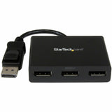StarTech.com 3-Port DisplayPort 1.2 Splitter, DisplayPort to 3x DP Multi-Monitor Adapter, Dual 4K 30Hz and 1080p Computer MST Hub, Windows — MSTDP123DP