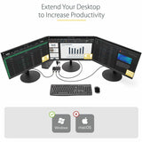 StarTech.com 3-Port DisplayPort 1.2 Splitter, DisplayPort to 3x DP Multi-Monitor Adapter, Dual 4K 30Hz and 1080p Computer MST Hub, Windows — MSTDP123DP
