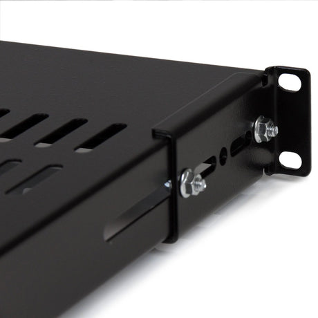 StarTech.com 1U Adjustable Mounting Depth Vented Rack Mount Shelf - 175lbs / 80kg — ADJSHELF