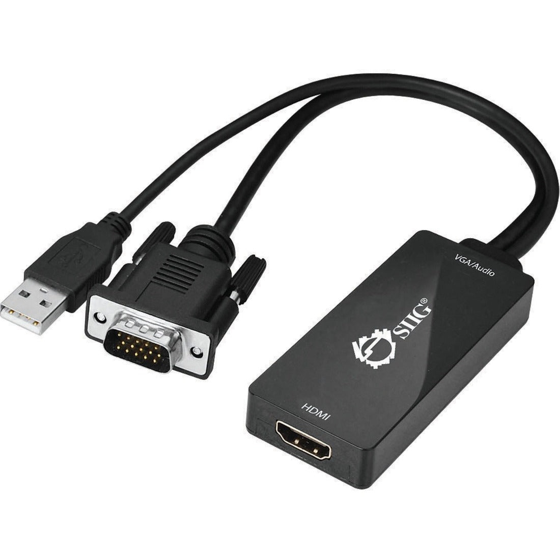 SIIG Portable VGA & USB Audio to HDMI Converter — CE-VG0U11-S1