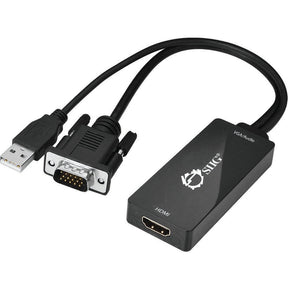 SIIG Portable VGA & USB Audio to HDMI Converter — CE-VG0U11-S1