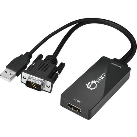 SIIG Portable VGA & USB Audio to HDMI Converter — CE-VG0U11-S1